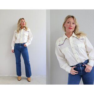 Men's Cream Western Shirt